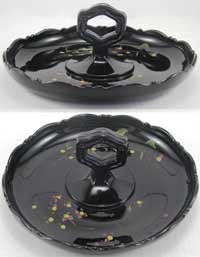 L. E. Smith Center Handle Tidbit Tray