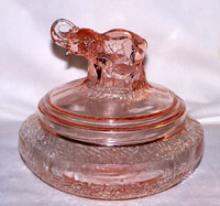 L. E. Smith Elephant Powder Box
