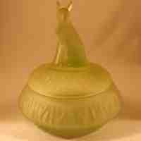 L. E. Smith "Rin Tin Tin" Powder Jar