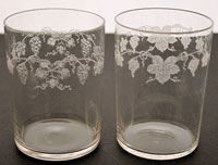 Fostoria Vintage and Morgantown Bernadette Etch Comparison