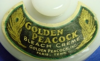 Golden Peacock Bleach Creme Label