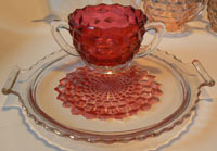 Jeannette Cube with Red Stain