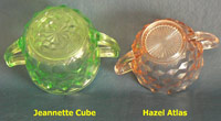 Comparison of Jeannette and Hazel Atlas Bottoms