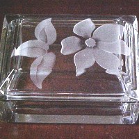Duncan & Miller Clematis Sand Carving on # 30 Cigarette Box