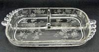Duncan & Miller Charmaine Rose Etch on #301 Teardrop Relish