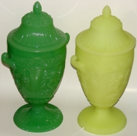 Fenton & Northwood Dancing Ladies Urn/Lamp Comparison