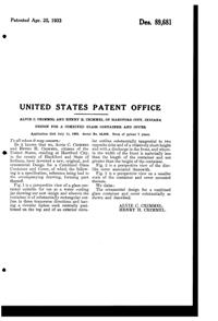 Sneath Container Design Patent D 89681-2