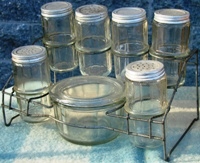Sneath Colonial Spice Jars & Rack