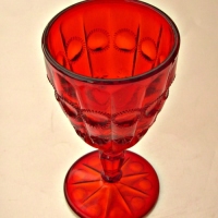 Fenton Ruby Priscilla Goblet for L.G. Wright