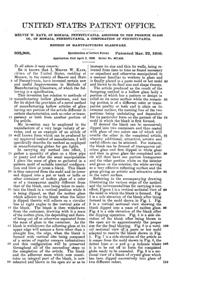Phoenix Hollow Glassware Manufacturing Patent  952908-3