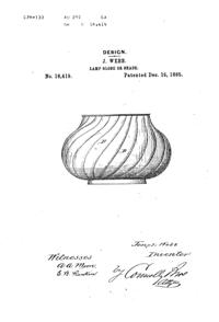 Phoenix Light Fixture Shade Design Patent D 16419-1