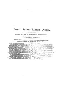 Phoenix Lamp Chimney Design Patent D 29837-2