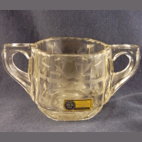 German Lead Crystal Cream & Sugar w/ Cutting