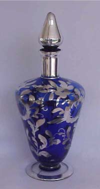 Unknown European Decanter with Silver Overlay