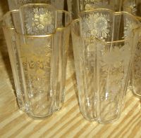 Unknown Quadrafoil Tumblers w/ Cutting & Gold Trim