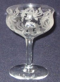 Central # 528 Champagne w/ #10 Thistle Etch
