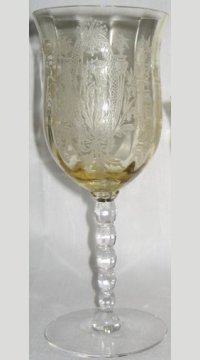 Tiffin #15063 Stem with La Fleure Etch