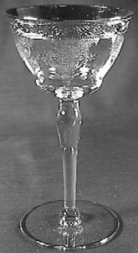 Tiffin #15042 Wine with Minton Diana Etchings