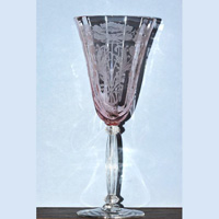 Tiffin #15024 Water Goblet w/ Flanders Etch