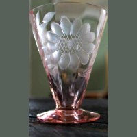 Tiffin #14185 Tumbler w/ Hughes Cornflower Cut