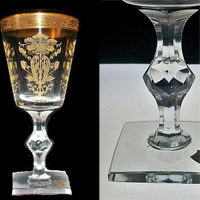 Tiffin #17725 Alexandria Stem w/ Flanders GE Etch