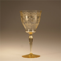 Tiffin #15042 Goblet w/ Rosalind Etch