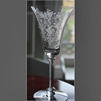 Tiffin #17328 Stem w/ Florence Etch