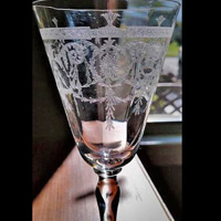Heisey #3335 Goblet w/ #429 Zodiac Etch