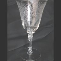 Heisey #5009 Queen Anne Goblet w/ #501 Belle-Le-Rose Etch