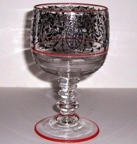Cambridge #1402 Water Goblet w/ D1007 Decoration