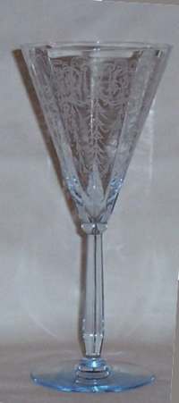 Cambridge #3115 Water Goblet w/ Cleo Etch