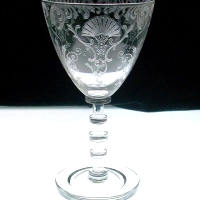 Cambridge #1936 Goblet w/ # 775 Firenze Etch