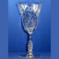 Cambridge #3779 Water Goblet w/ Daffodil Etch