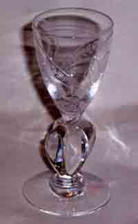 Cambridge #3795 Allegro Cordial with Paisley  Etch