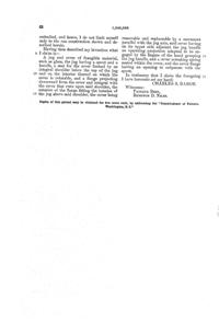 U. S. Glass Jug Top Patent 1248598-3
