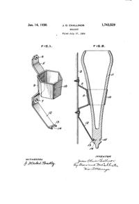 U. S. Glass #16259 Car Vase Holder Patent 1743529-1