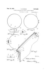 U. S. Glass Container Lid Patent 2013855-1