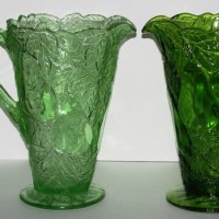 Comparison: Original & Reproduction Avocado Pitchers