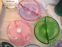 Gillinder Reproduction Tear Drop 2-Part Relish