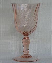 Arcoroc Pink Swirl Goblet