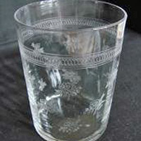 Bryce # 285 Flat Tumbler w/ #340 Naples Needle Etch