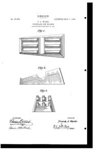 Weeks Pen Holder Design Patent D 37978-1