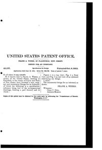 Weeks Inkstand Design Patent D 43127-2