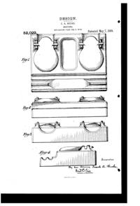 Weeks Inkstand Design Patent D 52029-1