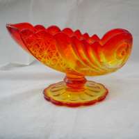 L. G. Wright #22-72 Daisy & Button Shell Footed Bowl