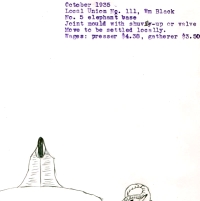 L. E. Smith Elephant Lamp Drawing