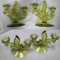Duncan by Tiffin # 115-2 Canterbury Duo-Light Candlesticks