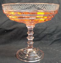 Paden City # 191 Party Line Footed Bowl
