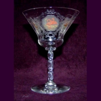 Morgantown # 7664 Queen Anne Stem w/  #4 Manchester Pheasant Decoration