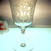Morgantown # 7810 Monaco Goblet w/ #733 Etch